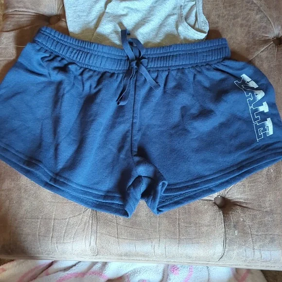 Yale University Blue Athletic Shorts and Gray Tank Top - Picture 3 of 4